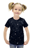 Заказать детскую футболку в Москве. Футболка с полной запечаткой для девочек созвездия от THE_NISE  - готовые дизайны и нанесение принтов.