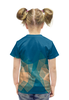 Заказать детскую футболку в Москве. Футболка с полной запечаткой для девочек Объемный синий от THE_NISE  - готовые дизайны и нанесение принтов.