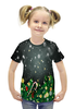 Заказать детскую футболку в Москве. Футболка с полной запечаткой для девочек Падающий снег от THE_NISE  - готовые дизайны и нанесение принтов.