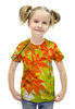 Заказать детскую футболку в Москве. Футболка с полной запечаткой для девочек  Осень от THE_NISE  - готовые дизайны и нанесение принтов.