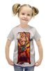 Заказать детскую футболку в Москве. Футболка с полной запечаткой для девочек Rock Girl от Leichenwagen - готовые дизайны и нанесение принтов.