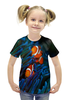 Заказать детскую футболку в Москве. Футболка с полной запечаткой для девочек Семейка Клоунфиш от Оксана Музыка - готовые дизайны и нанесение принтов.