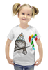 Заказать детскую футболку в Москве. Футболка с полной запечаткой для девочек Вжух мем от Memepedia - готовые дизайны и нанесение принтов.