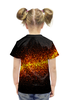 Заказать детскую футболку в Москве. Футболка с полной запечаткой для девочек огонь от THE_NISE  - готовые дизайны и нанесение принтов.