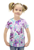 Заказать детскую футболку в Москве. Футболка с полной запечаткой для девочек Цветные бабочки от THE_NISE  - готовые дизайны и нанесение принтов.