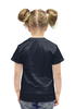 Заказать детскую футболку в Москве. Футболка с полной запечаткой для девочек Акула и дельфинчик от T-shirt print  - готовые дизайны и нанесение принтов.