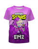 Заказать детскую футболку в Москве. Футболка с полной запечаткой для девочек BRAWL STARS EMZ от geekbox - готовые дизайны и нанесение принтов.