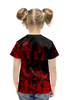 Заказать детскую футболку в Москве. Футболка с полной запечаткой для девочек Черно-красный от THE_NISE  - готовые дизайны и нанесение принтов.