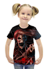 Заказать детскую футболку в Москве. Футболка с полной запечаткой для девочек Death Metal (Смерть) от Илья - готовые дизайны и нанесение принтов.