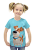 Заказать детскую футболку в Москве. Футболка с полной запечаткой для девочек Макс (Max) от tadashi - готовые дизайны и нанесение принтов.