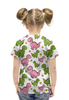 Заказать детскую футболку в Москве. Футболка с полной запечаткой для девочек Динозаврики от Amerikanka - готовые дизайны и нанесение принтов.