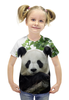 Заказать детскую футболку в Москве. Футболка с полной запечаткой для девочек Панда от Ирина - готовые дизайны и нанесение принтов.