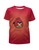 Заказать детскую футболку в Москве. Футболка с полной запечаткой для девочек Angry Birds от YellowCloverShop - готовые дизайны и нанесение принтов.