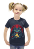 Заказать детскую футболку в Москве. Футболка с полной запечаткой для девочек Dragons  от ПРИНТЫ ПЕЧАТЬ  - готовые дизайны и нанесение принтов.