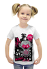 Заказать детскую футболку в Москве. Футболка с полной запечаткой для девочек Bad Monkey от denis01001 - готовые дизайны и нанесение принтов.