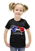 Заказать детскую футболку в Москве. Футболка с полной запечаткой для девочек Минимал от Vadim Koval - готовые дизайны и нанесение принтов.