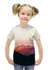 Заказать детскую футболку в Москве. Футболка с полной запечаткой для девочек Горные склоны от THE_NISE  - готовые дизайны и нанесение принтов.