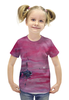 Заказать детскую футболку в Москве. Футболка с полной запечаткой для девочек розовый закат от rikart - готовые дизайны и нанесение принтов.