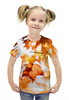 Заказать детскую футболку в Москве. Футболка с полной запечаткой для девочек Осень от FireFoxa - готовые дизайны и нанесение принтов.