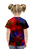 Заказать детскую футболку в Москве. Футболка с полной запечаткой для девочек Красно-синий узор от THE_NISE  - готовые дизайны и нанесение принтов.