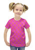 Заказать детскую футболку в Москве. Футболка с полной запечаткой для девочек Узор полос от THE_NISE  - готовые дизайны и нанесение принтов.