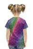 Заказать детскую футболку в Москве. Футболка с полной запечаткой для девочек Градиент от THE_NISE  - готовые дизайны и нанесение принтов.