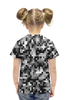 Заказать детскую футболку в Москве. Футболка с полной запечаткой для девочек Pixel Gray от THE_NISE  - готовые дизайны и нанесение принтов.