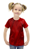 Заказать детскую футболку в Москве. Футболка с полной запечаткой для девочек Красные краски от THE_NISE  - готовые дизайны и нанесение принтов.