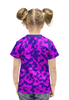 Заказать детскую футболку в Москве. Футболка с полной запечаткой для девочек Розово-Синий Камуфляж от armyshop - готовые дизайны и нанесение принтов.