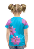 Заказать детскую футболку в Москве. Футболка с полной запечаткой для девочек цветочки  от Мира  - готовые дизайны и нанесение принтов.