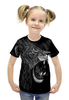 Заказать детскую футболку в Москве. Футболка с полной запечаткой для девочек Львиный оскал от printik - готовые дизайны и нанесение принтов.