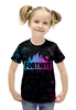 Заказать детскую футболку в Москве. Футболка с полной запечаткой для девочек FORTNITE от geekbox - готовые дизайны и нанесение принтов.