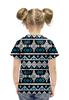 Заказать детскую футболку в Москве. Футболка с полной запечаткой для девочек Узор ромбы от THE_NISE  - готовые дизайны и нанесение принтов.