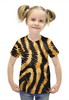 Заказать детскую футболку в Москве. Футболка с полной запечаткой для девочек Тигровый от nadegda - готовые дизайны и нанесение принтов.