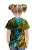 Заказать детскую футболку в Москве. Футболка с полной запечаткой для девочек Лесной пейзаж от THE_NISE  - готовые дизайны и нанесение принтов.