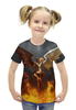 Заказать детскую футболку в Москве. Футболка с полной запечаткой для девочек Демон и ангел  от ПРИНТЫ ПЕЧАТЬ  - готовые дизайны и нанесение принтов.