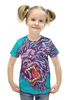 Заказать детскую футболку в Москве. Футболка с полной запечаткой для девочек Горилла от printik - готовые дизайны и нанесение принтов.