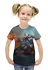 Заказать детскую футболку в Москве. Футболка с полной запечаткой для девочек Captain America  от ПРИНТЫ ПЕЧАТЬ  - готовые дизайны и нанесение принтов.
