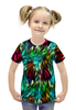 Заказать детскую футболку в Москве. Футболка с полной запечаткой для девочек Разноцветные краски от THE_NISE  - готовые дизайны и нанесение принтов.
