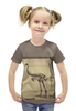 Заказать детскую футболку в Москве. Футболка с полной запечаткой для девочек Скелет Динозавра от andreymarin - готовые дизайны и нанесение принтов.