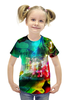 Заказать детскую футболку в Москве. Футболка с полной запечаткой для девочек Abstract Raster 160 от Мастер Спектр - готовые дизайны и нанесение принтов.