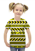 Заказать детскую футболку в Москве. Футболка с полной запечаткой для девочек Police line от THE_NISE  - готовые дизайны и нанесение принтов.