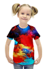 Заказать детскую футболку в Москве. Футболка с полной запечаткой для девочек Салют от THE_NISE  - готовые дизайны и нанесение принтов.