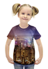 Заказать детскую футболку в Москве. Футболка с полной запечаткой для девочек night city от Fil6 - готовые дизайны и нанесение принтов.