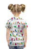 Заказать детскую футболку в Москве. Футболка с полной запечаткой для девочек Птички от megashmot - готовые дизайны и нанесение принтов.