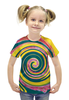Заказать детскую футболку в Москве. Футболка с полной запечаткой для девочек Спиральность от Stil na yarkosti - готовые дизайны и нанесение принтов.
