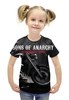 Заказать детскую футболку в Москве. Футболка с полной запечаткой для девочек Сыны Анархии от scrat29@yandex.ru - готовые дизайны и нанесение принтов.