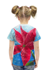 Заказать детскую футболку в Москве. Футболка с полной запечаткой для девочек Новогодний цветок от vicky.cristina@yahoo.com - готовые дизайны и нанесение принтов.