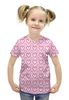 Заказать детскую футболку в Москве. Футболка с полной запечаткой для девочек Узор сердец от THE_NISE  - готовые дизайны и нанесение принтов.