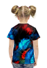 Заказать детскую футболку в Москве. Футболка с полной запечаткой для девочек Всплеск красок от THE_NISE  - готовые дизайны и нанесение принтов.